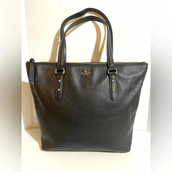 Kate spade black pebbled leather satchel handbag - Picture 1 of 9